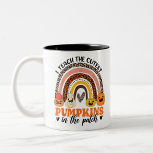 Rainbow I Teach The Cutest Pumpkins In The Patch H Two-Tone Coffee Mug