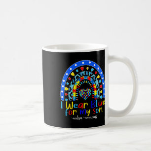 Rainbow I Wear Blue For My Son Autism Spectrum Dis Coffee Mug