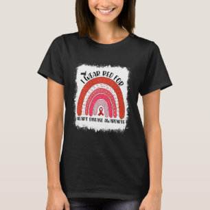 Rainbow I Wear Red For Heart Disease Awareness Mon T-Shirt