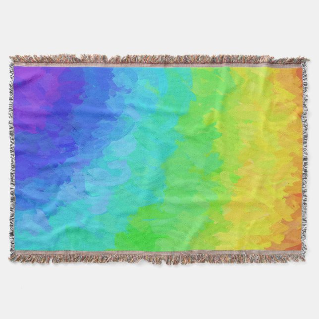 Rainbow Icy Throw Blanket (Front)