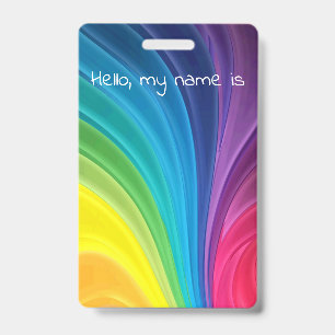 rainbow ID badge