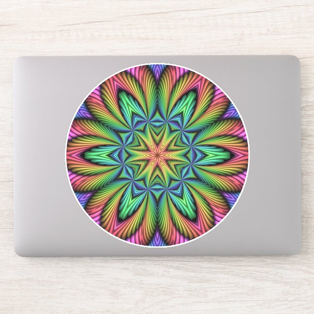 Rainbow Illusion Mandala (Computer)