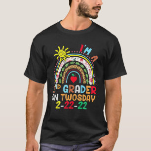 Rainbow I'm A 2Nd Grader On Twosday 2-22-22 Februa T-Shirt