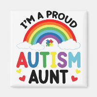 Rainbow I'm A Proud Autism Aunt Autism Awareness