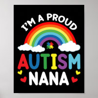 Rainbow I'm A Proud Autism Nana Autism Awareness