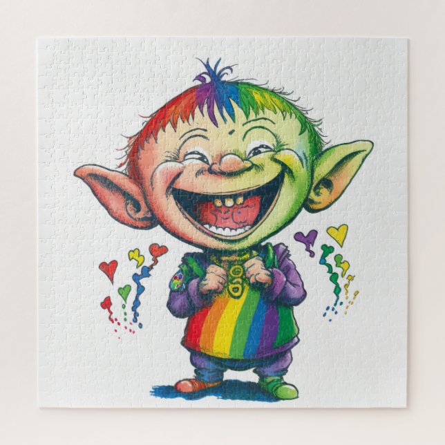 Rainbow Imp Elf Fantasy Puzzle (Vertical)