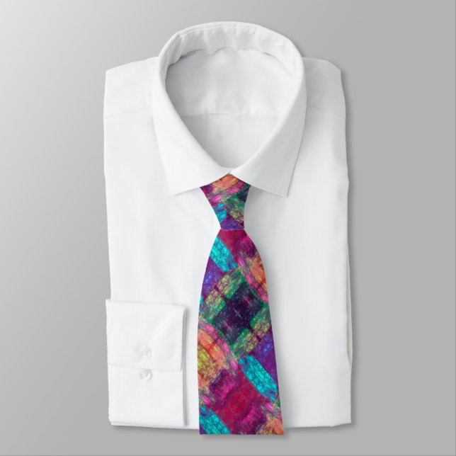 Rainbow Impression Tie (Tied)