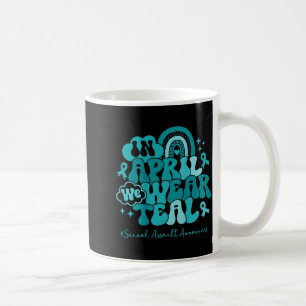 Rainbow in April We Wear Teal Assault Awareness Coffee Mug