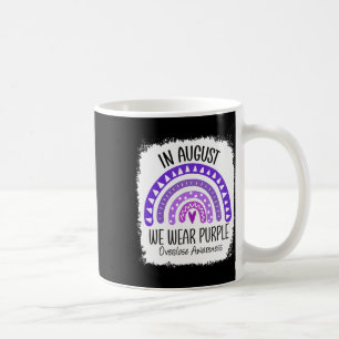 Rainbow In August We Wear Purple Overdose Awarenes Coffee Mug