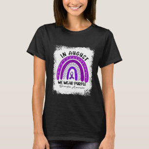 Rainbow In August We Wear Purple Overdose Awarenes T-Shirt