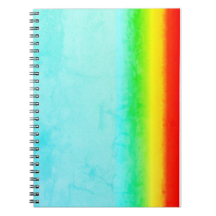 Rainbow in Cyan Sky Spiral Notebook, Arco iris en Notebook