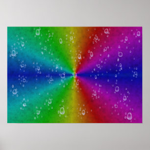 Rainbow in Elephant Skin Leather Optic Poster