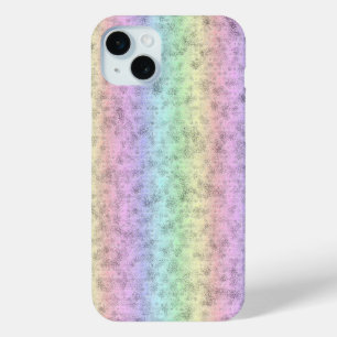 Rainbow in Elephant Skin Leather Optik iPhone 15 Mini Case