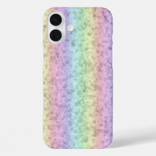 Rainbow in Elephant Skin Leather Optik iPhone 16 Plus Case