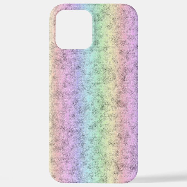 Rainbow in Elephant Skin Leather Optik iPhone Case (Back)