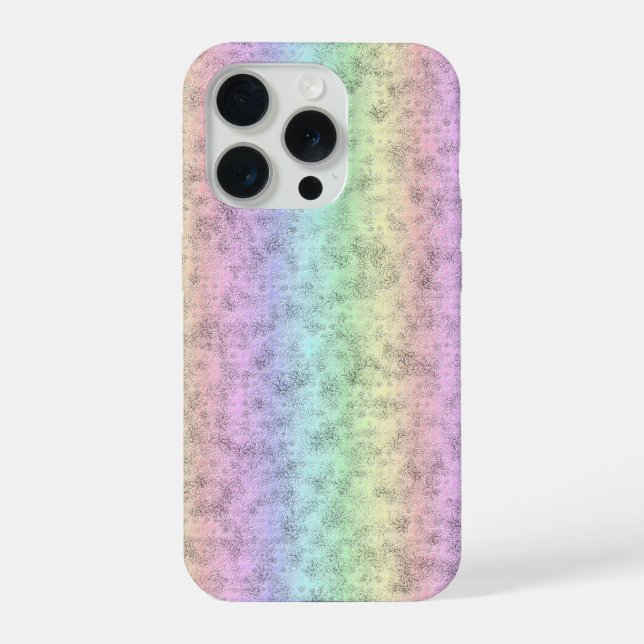 Rainbow in Elephant Skin Leather Optik iPhone Case (Back)