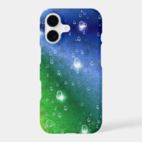 Rainbow in Elephant Skin Leather Optik & Raindrops