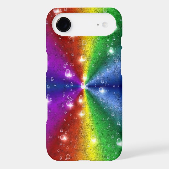 Rainbow in Elephant Skin Leather Optik , Raindrops (Back)