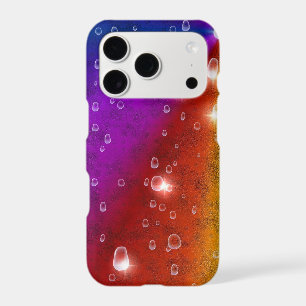 Rainbow in Elephant Skin Leather Optik , Raindrops