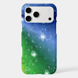 Rainbow in Elephant Skin Leather Optik & Raindrops