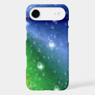 Rainbow in Elephant Skin Leather Optik & Raindrops