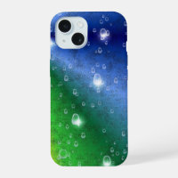 Rainbow in Elephant Skin Leather Optik & Raindrops