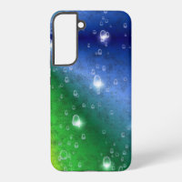 Rainbow in Elephant Skin Leather Optik & Raindrops
