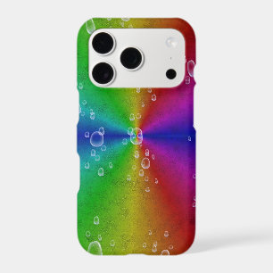 Rainbow in elephant skin leather optik with drops