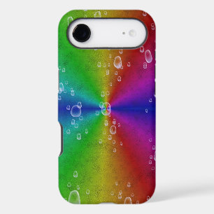 Rainbow in elephant skin leather optik with drops