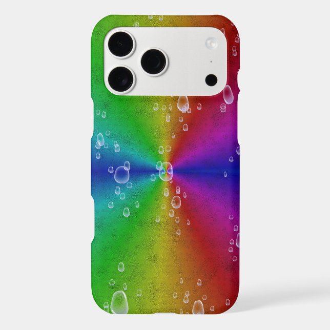 Rainbow in elephant skin leather optik with drops (Back)