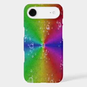 Rainbow in elephant skin leather optik with drops