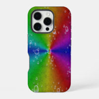 Rainbow in elephant skin leather optik with drops