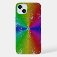 Rainbow in elephant skin leather optik with drops
