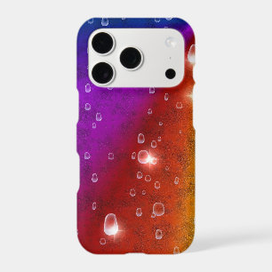 Rainbow in elephant skin leatheroptik & raindrops