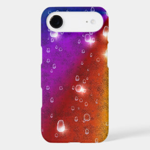 Rainbow in elephant skin leatheroptik & raindrops