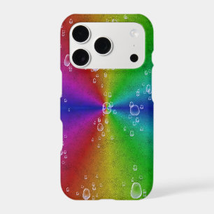 rainbow in elephant skin leatheroptik & raindrops