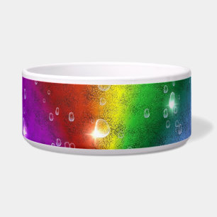 rainbow in elephantenskin leatheroptik & raindrops