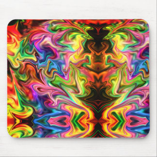 Rainbow in fractal chaos mouse pad