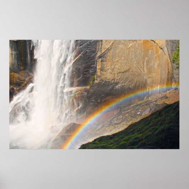 Rainbow in front of waterfall poster (Front)