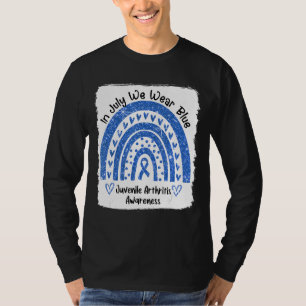 Rainbow In July We Wear Blue Juvenile Arthritis Aw T-Shirt