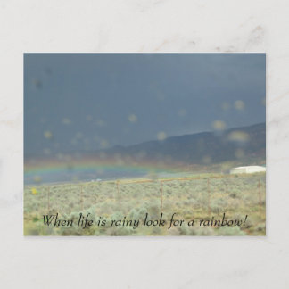 Rainbow in life. postcard