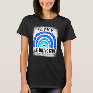 Rainbow In May We Wear Blue Ankylosing Spondylitis T-Shirt