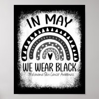 Rainbow In May Wear Black Melanoma Awareness Skin