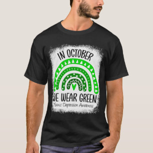 Rainbow In October We Wear Green Manic Depression T-Shirt