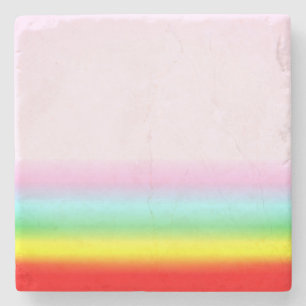 Rainbow in Pink Sky Stone Coaster, Posavasos de pi Coaster