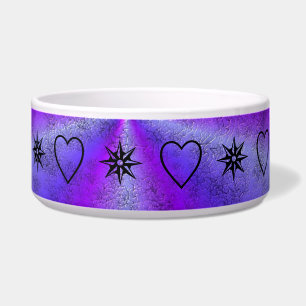rainbow in purple and pink with stars and hearts
