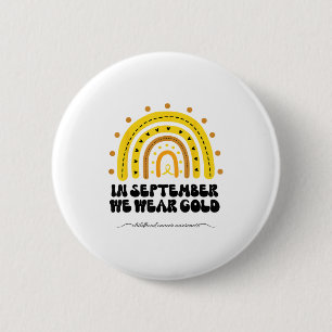 Rainbow In September Childhood Cancer Awareness 6 Cm Round Badge