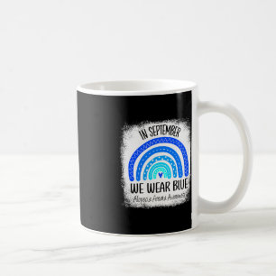 Rainbow In September We Wear Blue Alopecia Areata  Coffee Mug