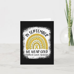 Rainbow In September We Wear Gold Childhood Cancer Card