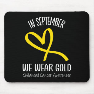 Rainbow In September We Wear Gold Childhood Cancer Mouse Pad